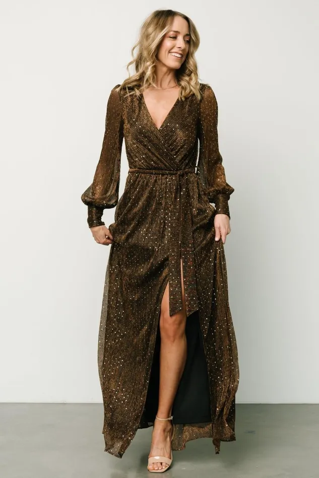 Baltic Born Embellished Sequin Women Abigail Sparkle Gown Bronze