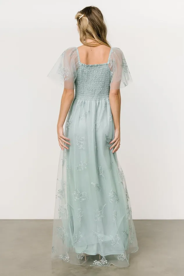 Baltic Born Embellished Sequin Women Cassandra Tulle Maxi Dress Sage Sparkle Baltic Born Embellished Sequin Women Cassandra Tulle Maxi Dress Sage Sparkle