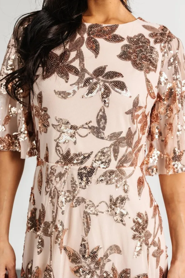 Baltic Born Embellished Sequin Women Lucy Sequin Dress Rose Gold Baltic Born Embellished Sequin Women Lucy Sequin Dress Rose Gold