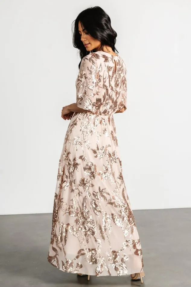 Baltic Born Embellished Sequin Women Lucy Sequin Dress Rose Gold Baltic Born Embellished Sequin Women Lucy Sequin Dress Rose Gold