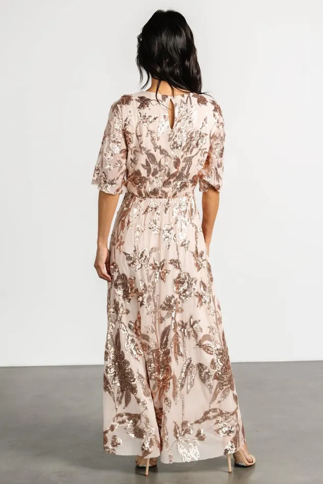 Baltic Born Embellished Sequin Women Lucy Sequin Dress Rose Gold Baltic Born Embellished Sequin Women Lucy Sequin Dress Rose Gold