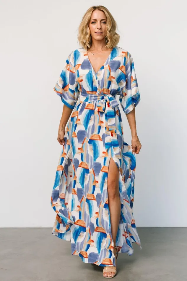 Baltic Born Maxi Dresses Women Morgan Maxi Dress Blue Print
