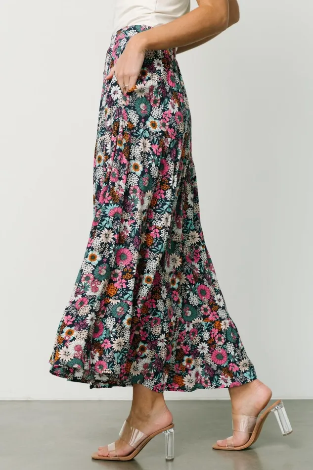 Baltic Born Maxi Dresses Women Reilly Maxi Skirt Navy Flower Print Baltic Born Maxi Dresses Women Reilly Maxi Skirt Navy Flower Print
