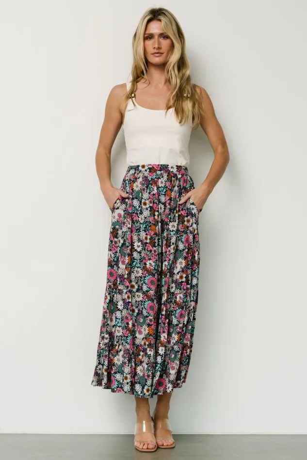 Baltic Born Maxi Dresses Women Reilly Maxi Skirt Navy Flower Print Baltic Born Maxi Dresses Women Reilly Maxi Skirt Navy Flower Print