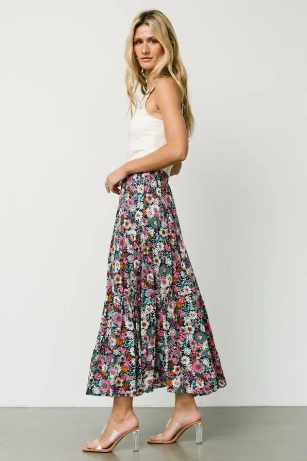 Baltic Born Maxi Dresses Women Reilly Maxi Skirt Navy Flower Print Baltic Born Maxi Dresses Women Reilly Maxi Skirt Navy Flower Print