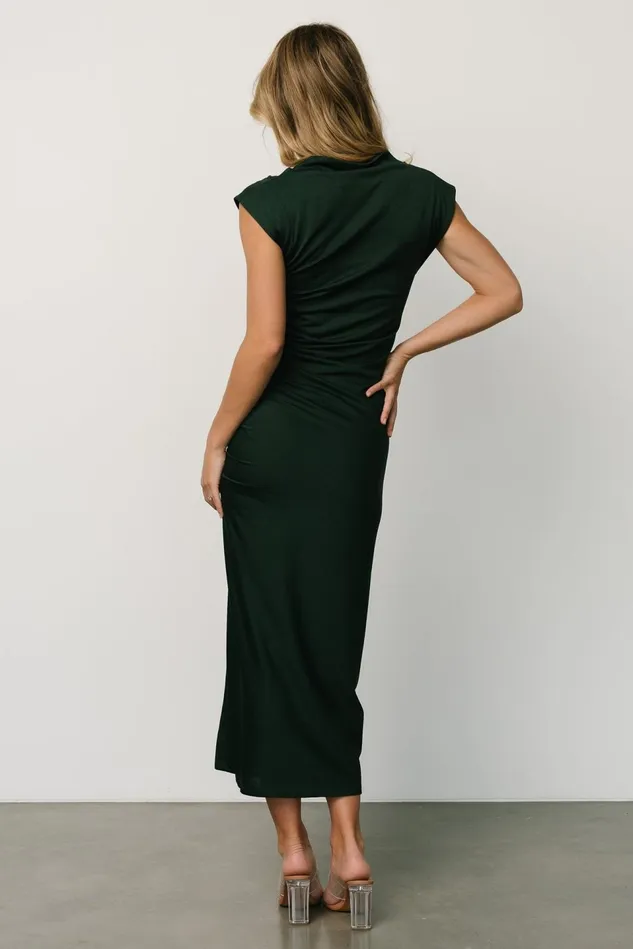 Baltic Born Maxi Dresses Women Sasha Ruched Maxi Dress Green Baltic Born Maxi Dresses Women Sasha Ruched Maxi Dress Green