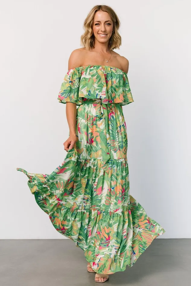 Baltic Born Maxi Dresses Women Sonoma Off Shoulder Maxi Dress Green Multi Baltic Born Maxi Dresses Women Sonoma Off Shoulder Maxi Dress Green Multi