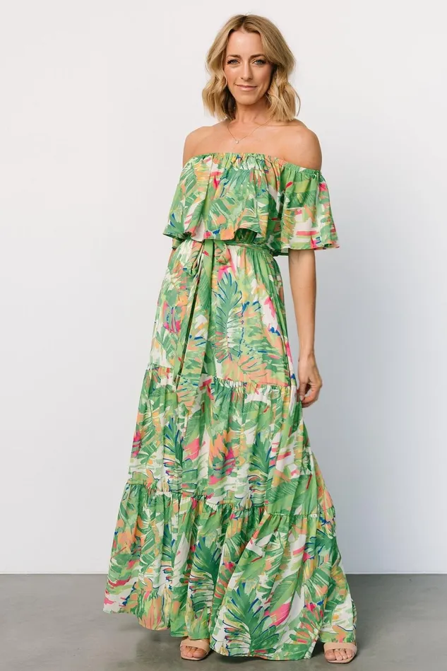 Baltic Born Maxi Dresses Women Sonoma Off Shoulder Maxi Dress Green Multi Baltic Born Maxi Dresses Women Sonoma Off Shoulder Maxi Dress Green Multi