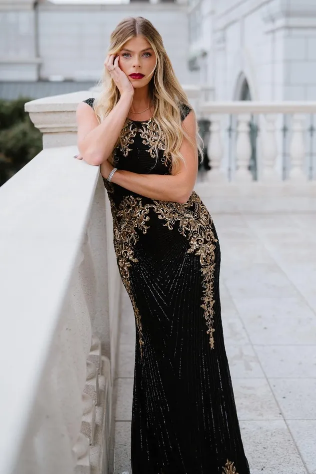 Baltic Born Mother Of The Bride Women Azura Gown Black And Gold Baltic Born Mother Of The Bride Women Azura Gown Black And Gold