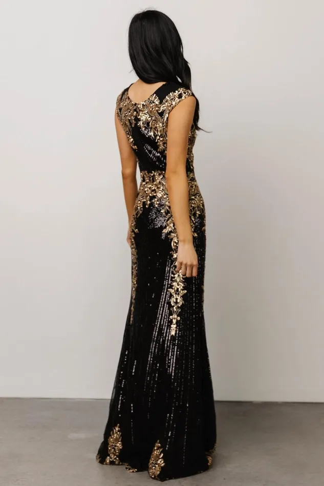 Baltic Born Mother Of The Bride Women Azura Gown Black And Gold Baltic Born Mother Of The Bride Women Azura Gown Black And Gold