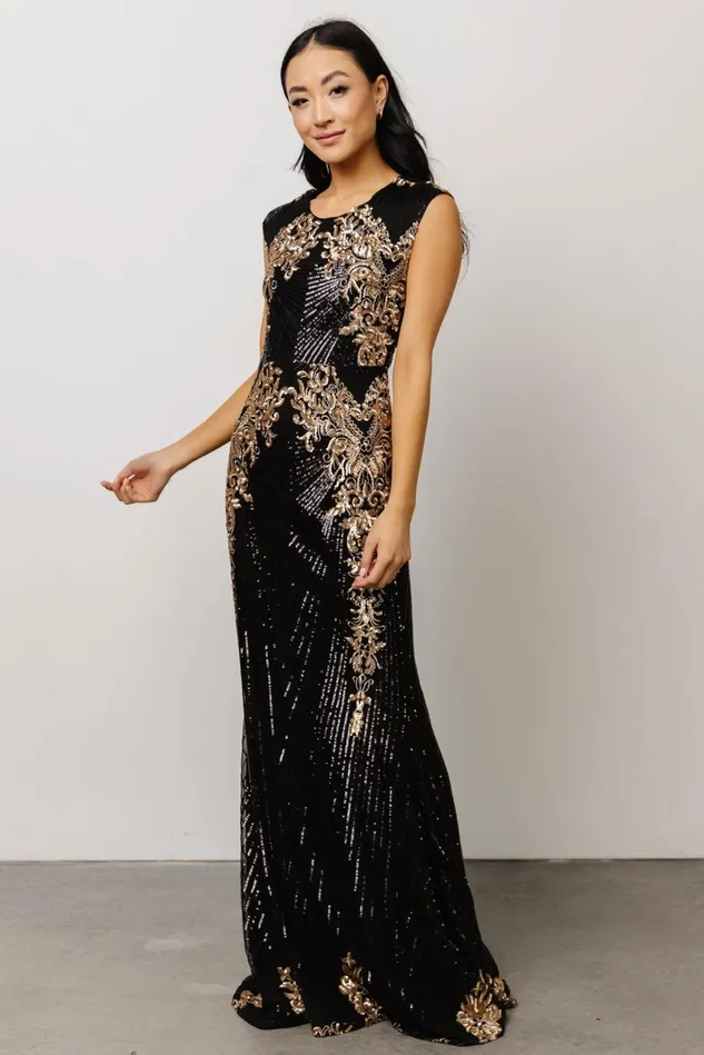 Baltic Born Mother Of The Bride Women Azura Gown Black And Gold Baltic Born Mother Of The Bride Women Azura Gown Black And Gold