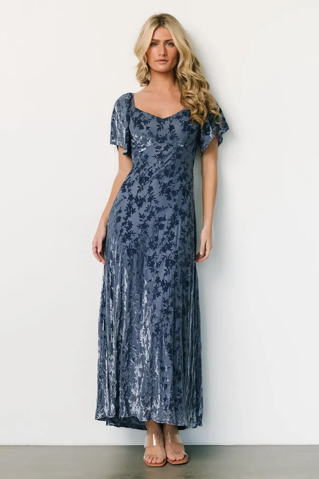 Baltic Born Mother Of The Bride Women Everley Velvet Maxi Dress Whisper Blue Baltic Born Mother Of The Bride Women Everley Velvet Maxi Dress Whisper Blue