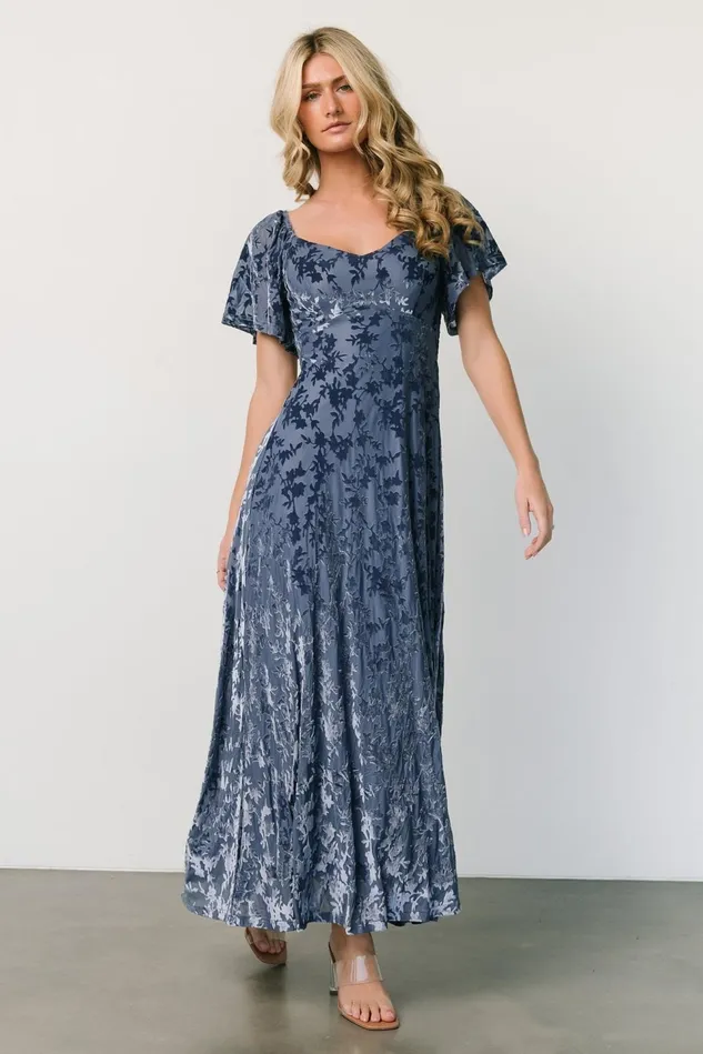 Baltic Born Mother Of The Bride Women Everley Velvet Maxi Dress Whisper Blue Baltic Born Mother Of The Bride Women Everley Velvet Maxi Dress Whisper Blue
