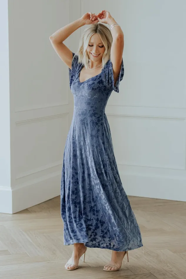 Baltic Born Mother Of The Bride Women Everley Velvet Maxi Dress Whisper Blue Baltic Born Mother Of The Bride Women Everley Velvet Maxi Dress Whisper Blue