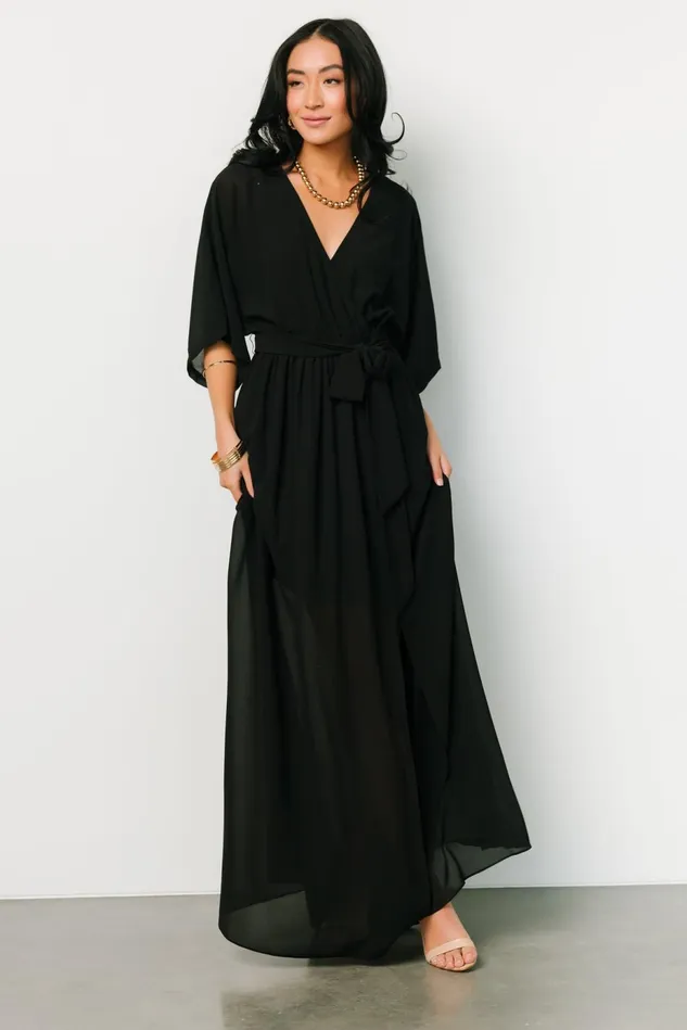 Baltic Born Mother Of The Bride Women Kia Kimono Maxi Dress Black