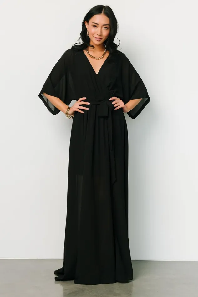 Baltic Born Mother Of The Bride Women Kia Kimono Maxi Dress Black Baltic Born Mother Of The Bride Women Kia Kimono Maxi Dress Black