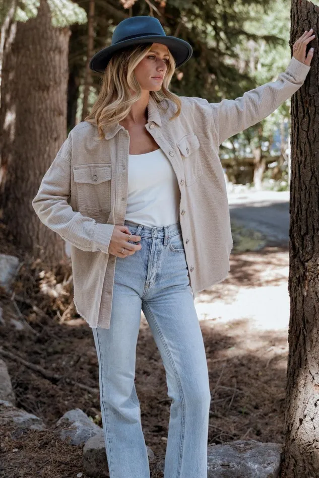 Baltic Born Outerwear Women Greeley Corduroy Jacket Sand