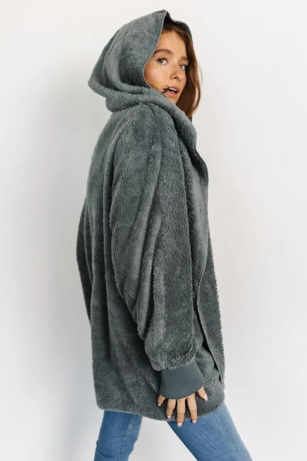 Baltic Born Outerwear Women Melrose Teddy Jacket Dusty Blue Baltic Born Outerwear Women Melrose Teddy Jacket Dusty Blue
