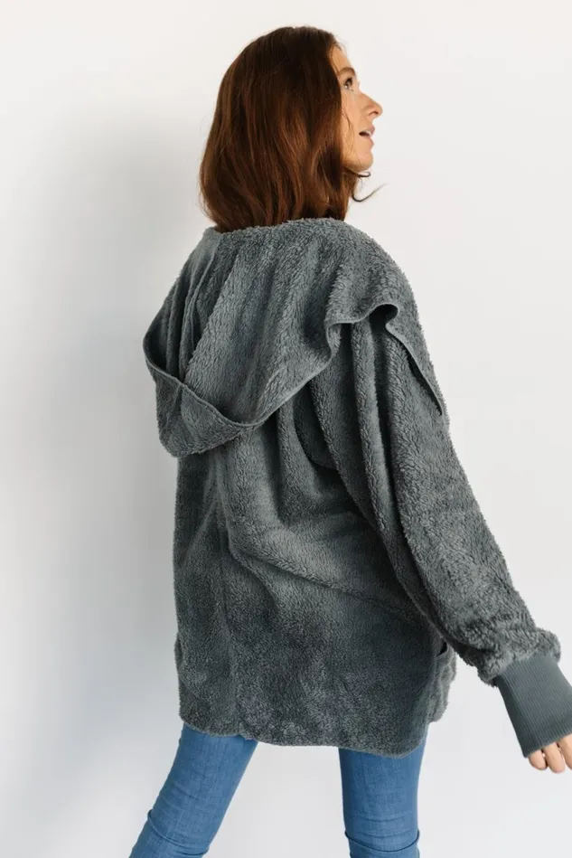 Baltic Born Outerwear Women Melrose Teddy Jacket Dusty Blue Baltic Born Outerwear Women Melrose Teddy Jacket Dusty Blue