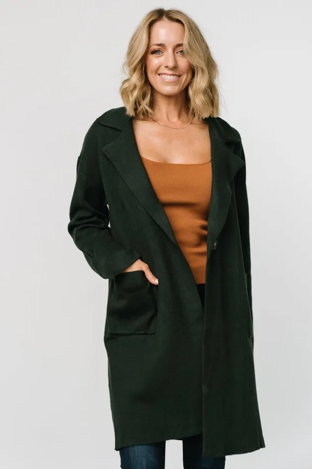 Baltic Born Outerwear Women Roland Long Jacket Dark Green Baltic Born Outerwear Women Roland Long Jacket Dark Green