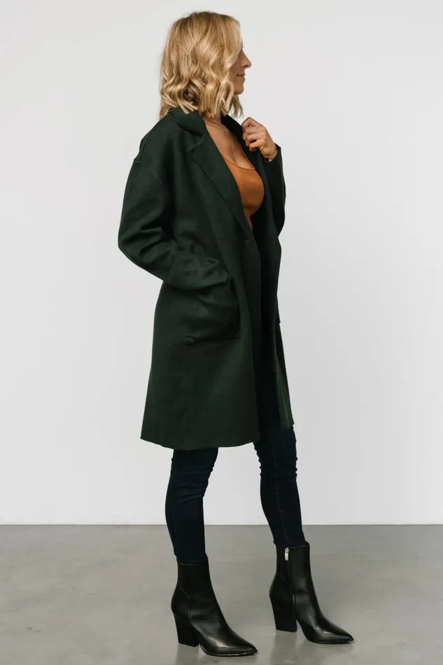 Baltic Born Outerwear Women Roland Long Jacket Dark Green Baltic Born Outerwear Women Roland Long Jacket Dark Green