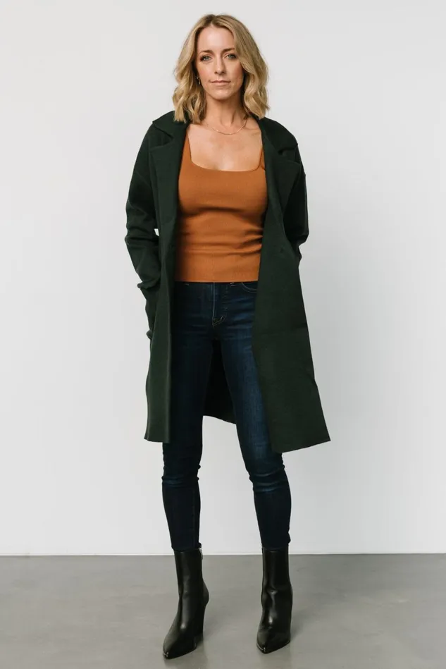 Baltic Born Outerwear Women Roland Long Jacket Dark Green Baltic Born Outerwear Women Roland Long Jacket Dark Green