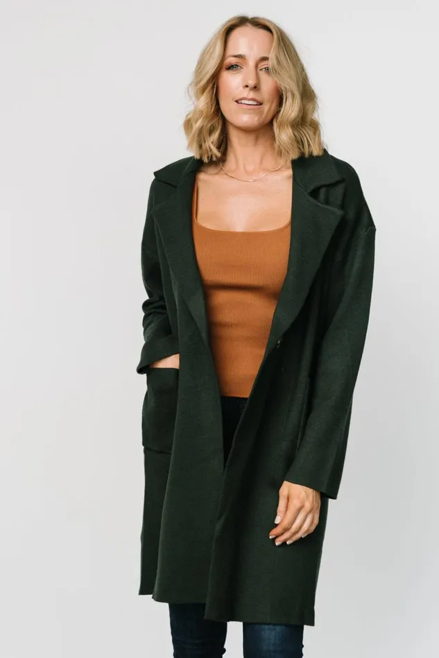 Baltic Born Outerwear Women Roland Long Jacket Dark Green Baltic Born Outerwear Women Roland Long Jacket Dark Green