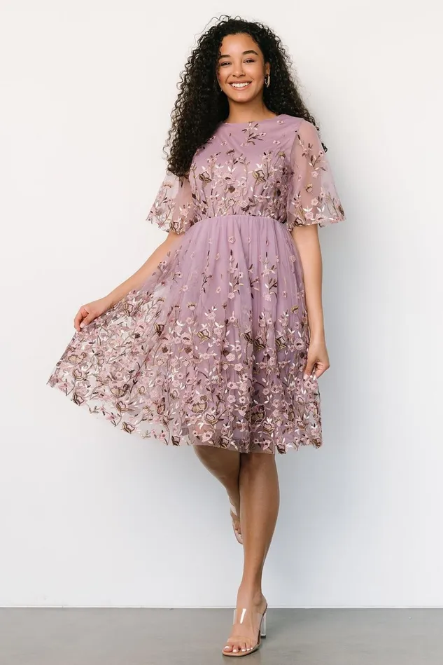 Baltic Born Short Dresses Women Duchess Tulle Dress Lilac Garden
