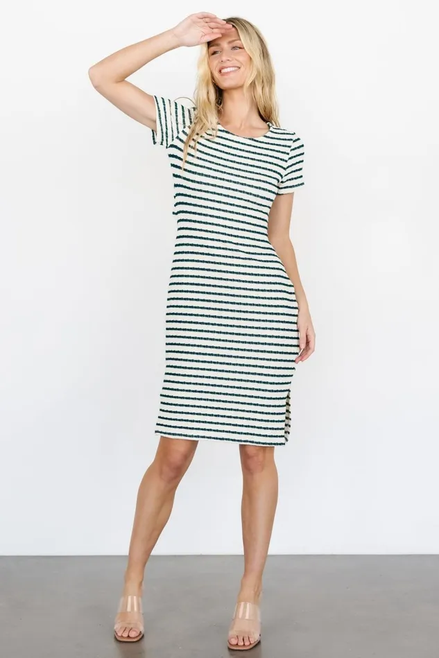 Baltic Born Short Dresses Women Linz Midi Dress Cream Green