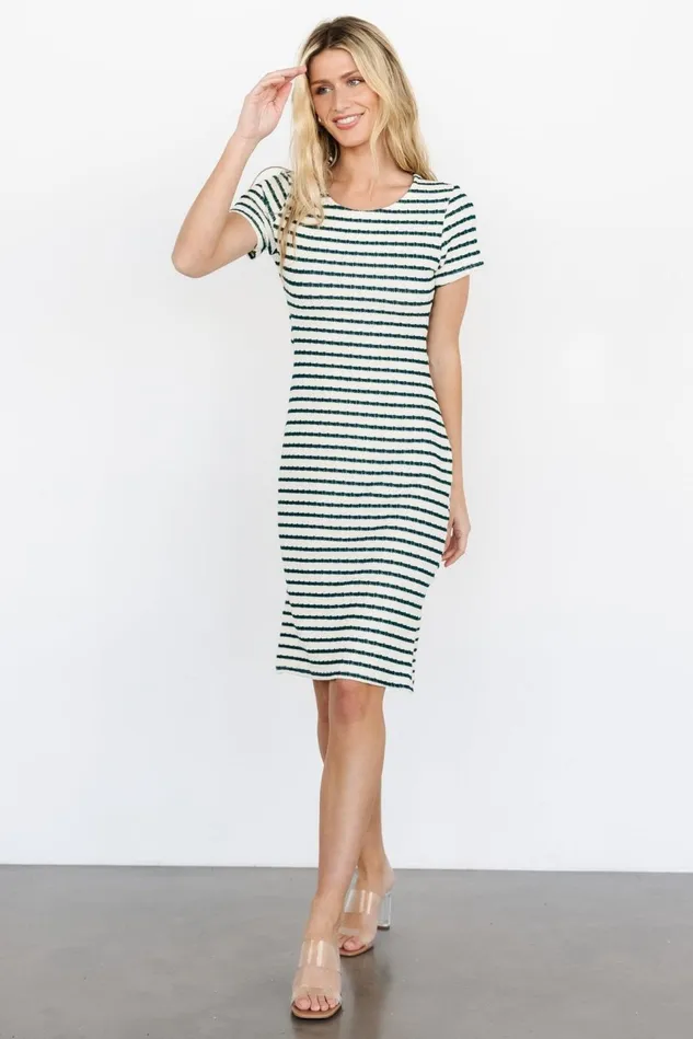 Baltic Born Short Dresses Women Linz Midi Dress Cream Green Baltic Born Short Dresses Women Linz Midi Dress Cream Green