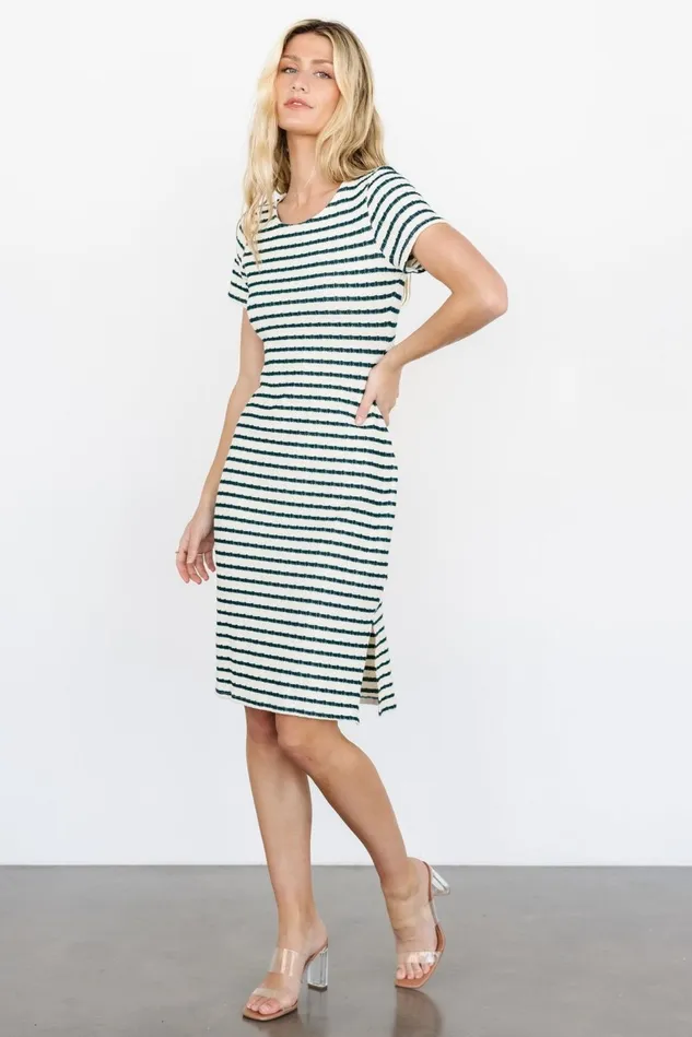 Baltic Born Short Dresses Women Linz Midi Dress Cream Green Baltic Born Short Dresses Women Linz Midi Dress Cream Green