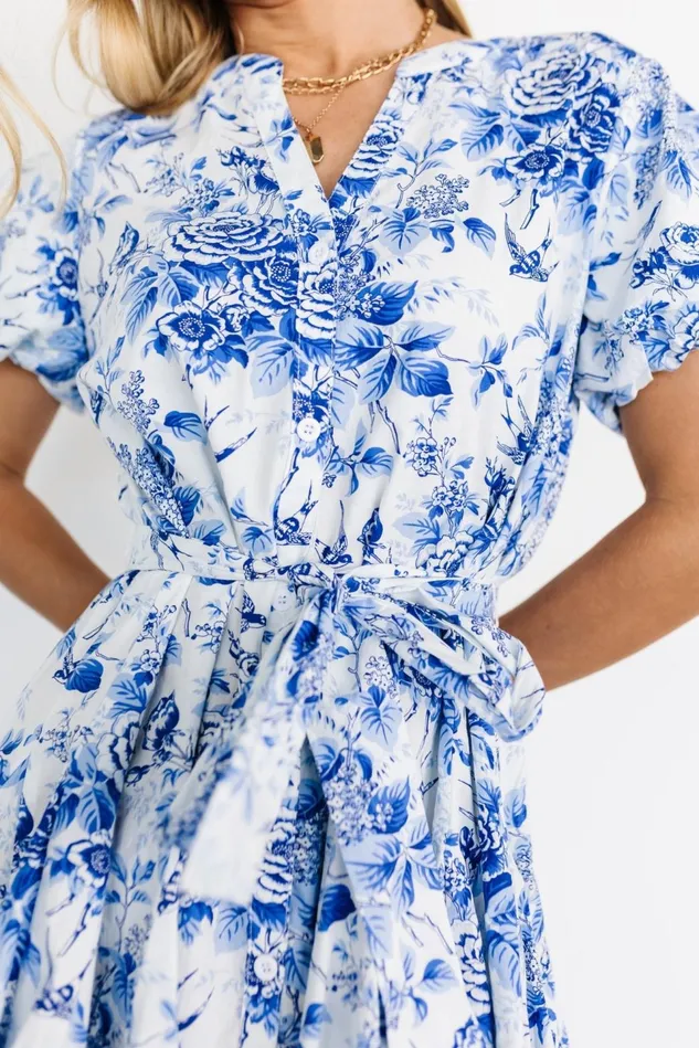 Baltic Born Short Dresses Women Mikki Mini Dress White Blue Baltic Born Short Dresses Women Mikki Mini Dress White Blue