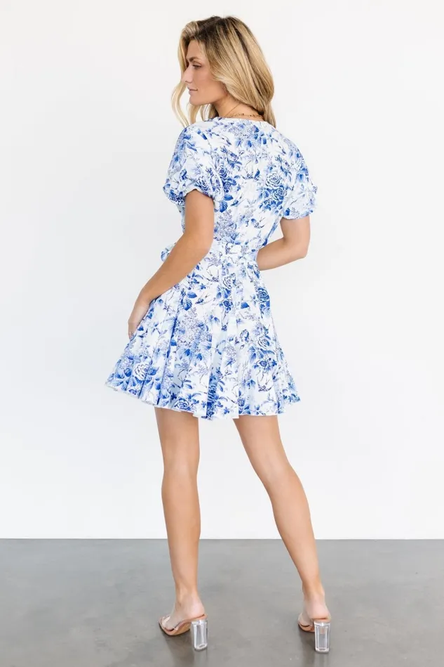 Baltic Born Short Dresses Women Mikki Mini Dress White Blue Baltic Born Short Dresses Women Mikki Mini Dress White Blue