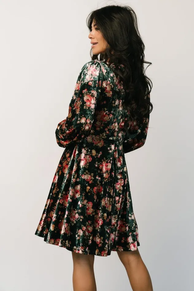 Baltic Born Short Dresses Women Teri Velvet Short Dress Forest Multi Baltic Born Short Dresses Women Teri Velvet Short Dress Forest Multi