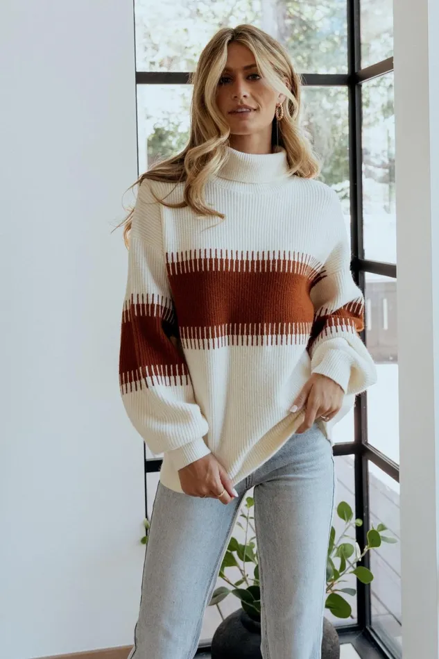 Baltic Born Sweaters Women Antonov Turtle Neck Sweater Cream Spice