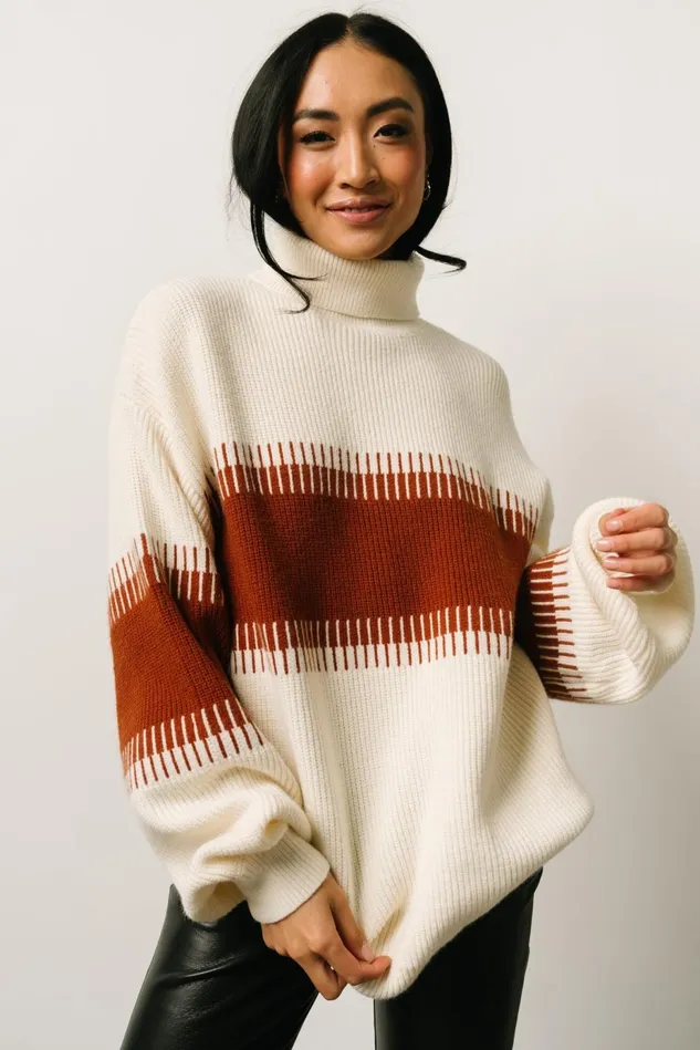Baltic Born Sweaters Women Antonov Turtle Neck Sweater Cream Spice Baltic Born Sweaters Women Antonov Turtle Neck Sweater Cream Spice
