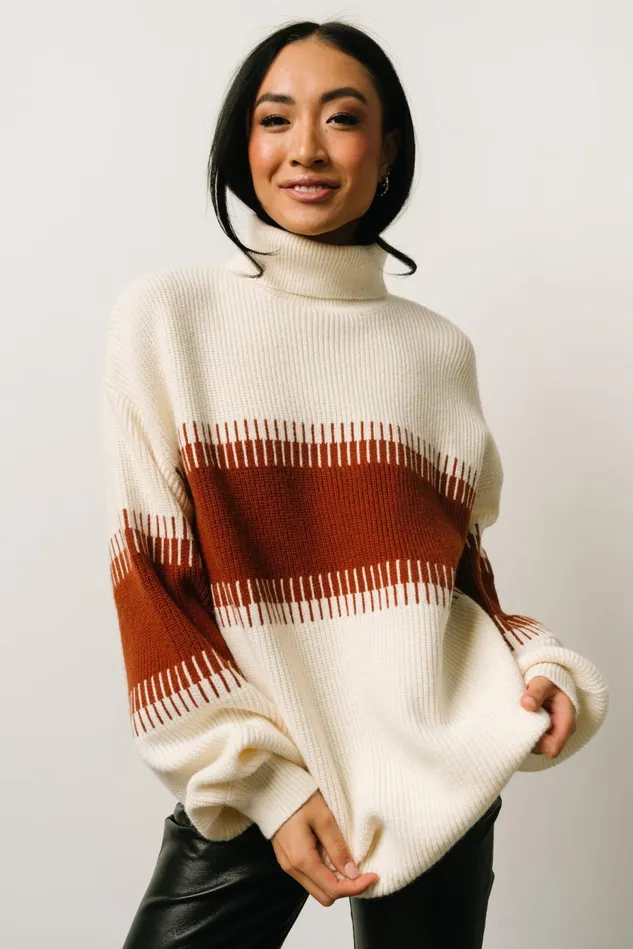 Baltic Born Sweaters Women Antonov Turtle Neck Sweater Cream Spice Baltic Born Sweaters Women Antonov Turtle Neck Sweater Cream Spice
