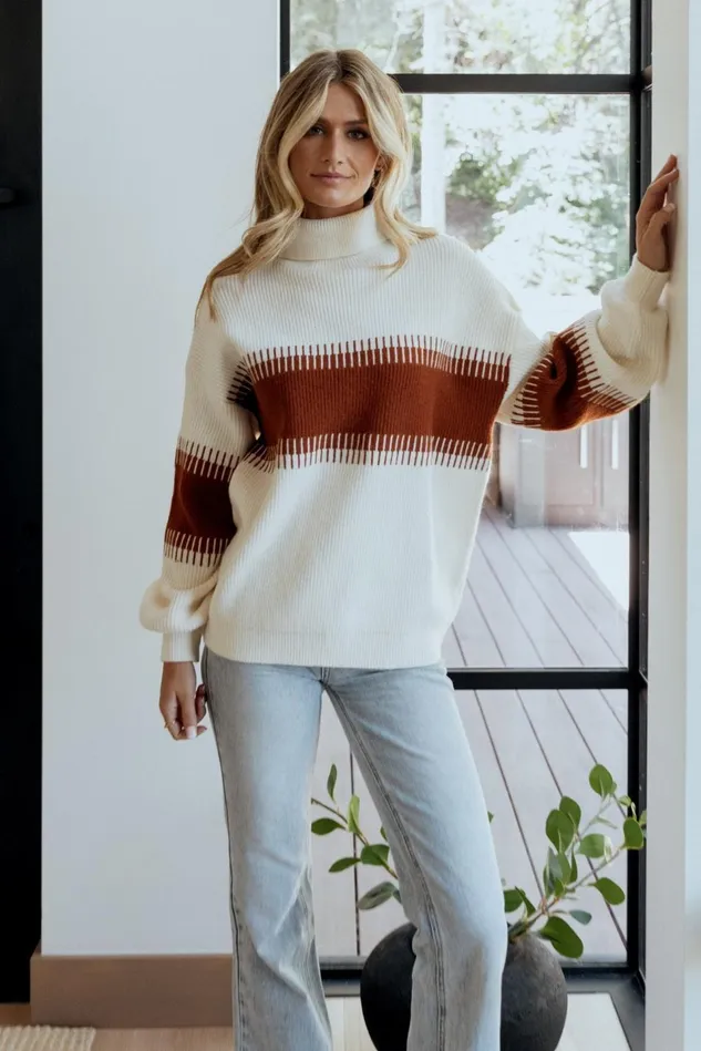 Baltic Born Sweaters Women Antonov Turtle Neck Sweater Cream Spice Baltic Born Sweaters Women Antonov Turtle Neck Sweater Cream Spice