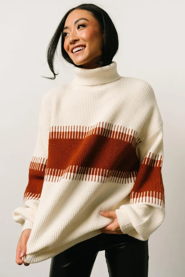 Baltic Born Sweaters Women Antonov Turtle Neck Sweater Cream Spice Baltic Born Sweaters Women Antonov Turtle Neck Sweater Cream Spice