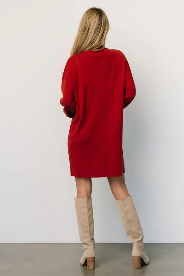 Baltic Born Sweaters Women Jennings Sweater Dress Red Baltic Born Sweaters Women Jennings Sweater Dress Red