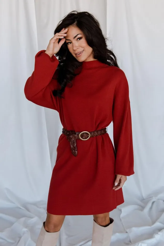 Baltic Born Sweaters Women Jennings Sweater Dress Red Baltic Born Sweaters Women Jennings Sweater Dress Red