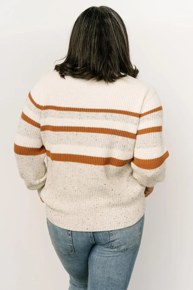 Baltic Born Sweaters Women Peyton Striped Sweater Cream Camel Baltic Born Sweaters Women Peyton Striped Sweater Cream Camel