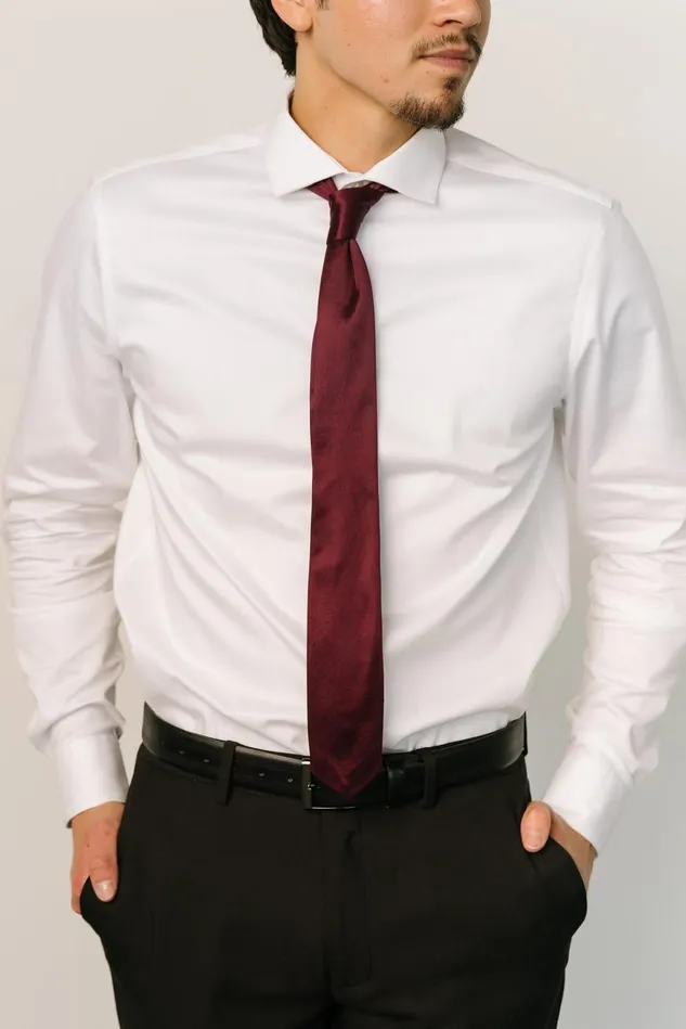 Baltic Born Ties Women Classic Satin Tie Mulberry
