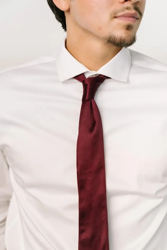 Baltic Born Ties Women Classic Satin Tie Mulberry