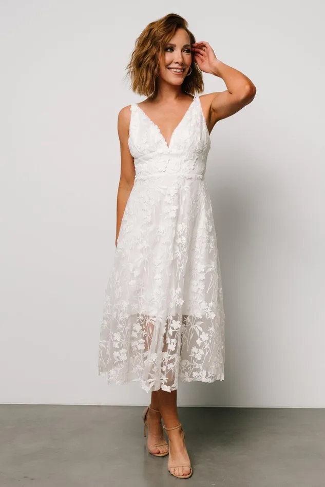 Baltic Born Tulle Styles Women Larissa Midi Dress Off White