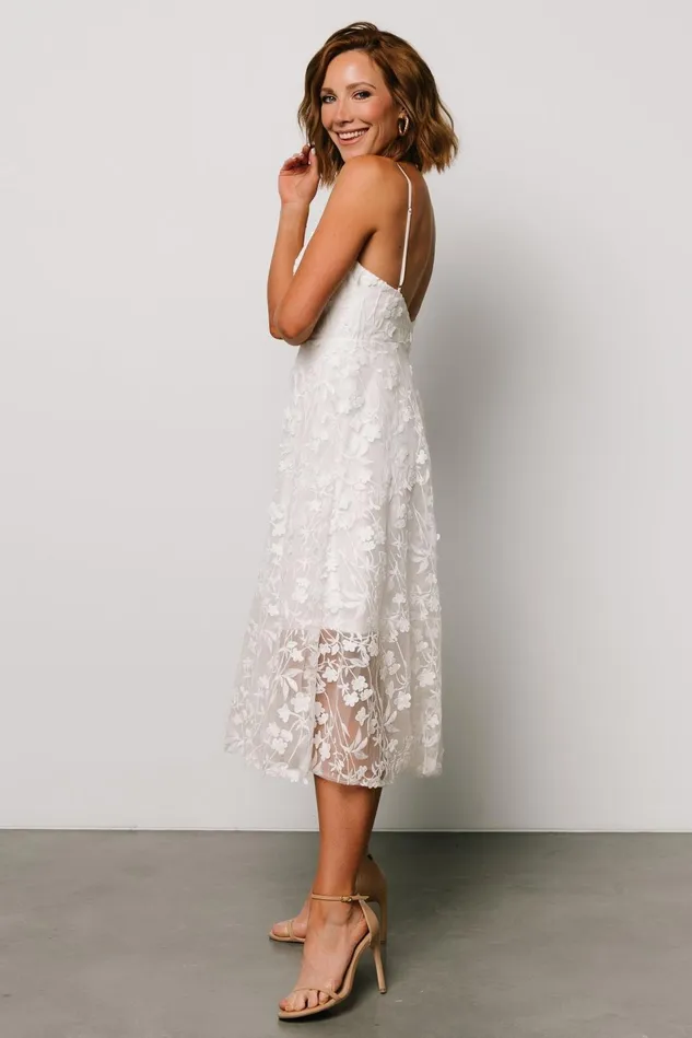 Baltic Born Tulle Styles Women Larissa Midi Dress Off White Baltic Born Tulle Styles Women Larissa Midi Dress Off White