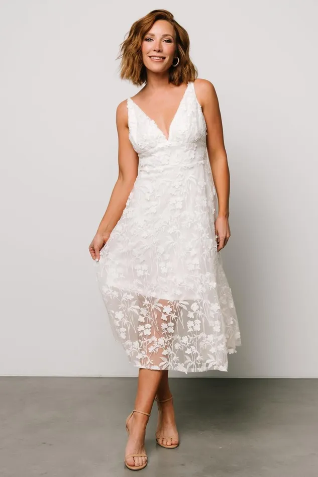 Baltic Born Tulle Styles Women Larissa Midi Dress Off White Baltic Born Tulle Styles Women Larissa Midi Dress Off White