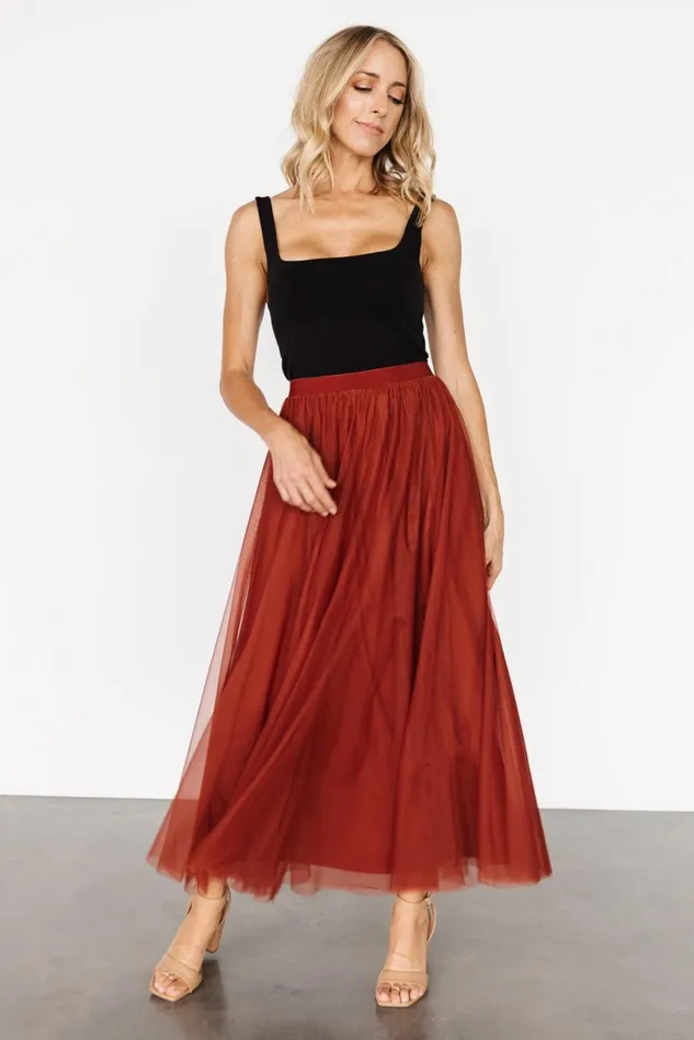 Baltic Born Tulle Styles Women Mila Tulle Skirt Cinnamon