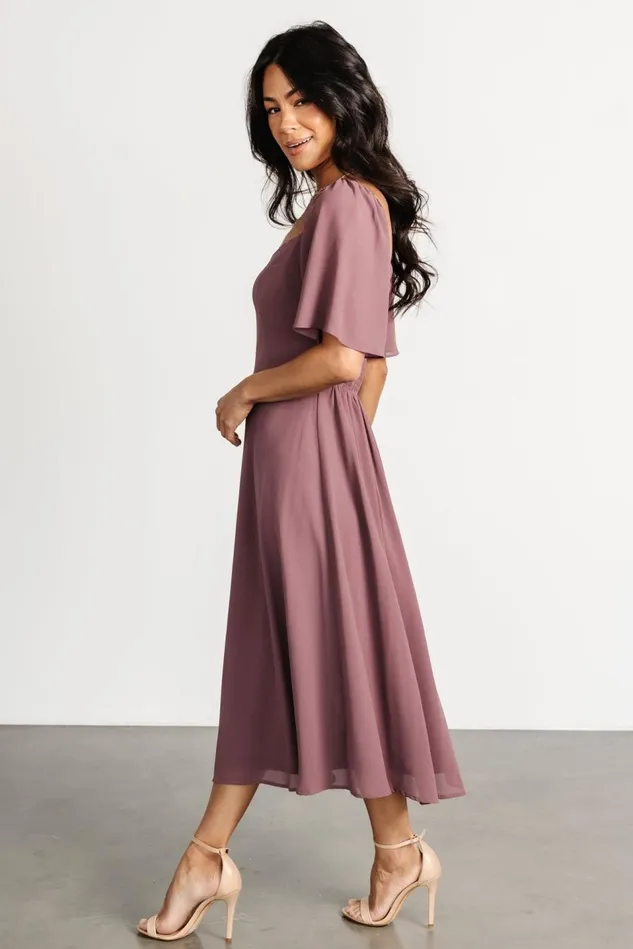 Baltic Born Wedding Guest Women Colette Sweetheart Midi Dress Vintage Plum Baltic Born Wedding Guest Women Colette Sweetheart Midi Dress Vintage Plum