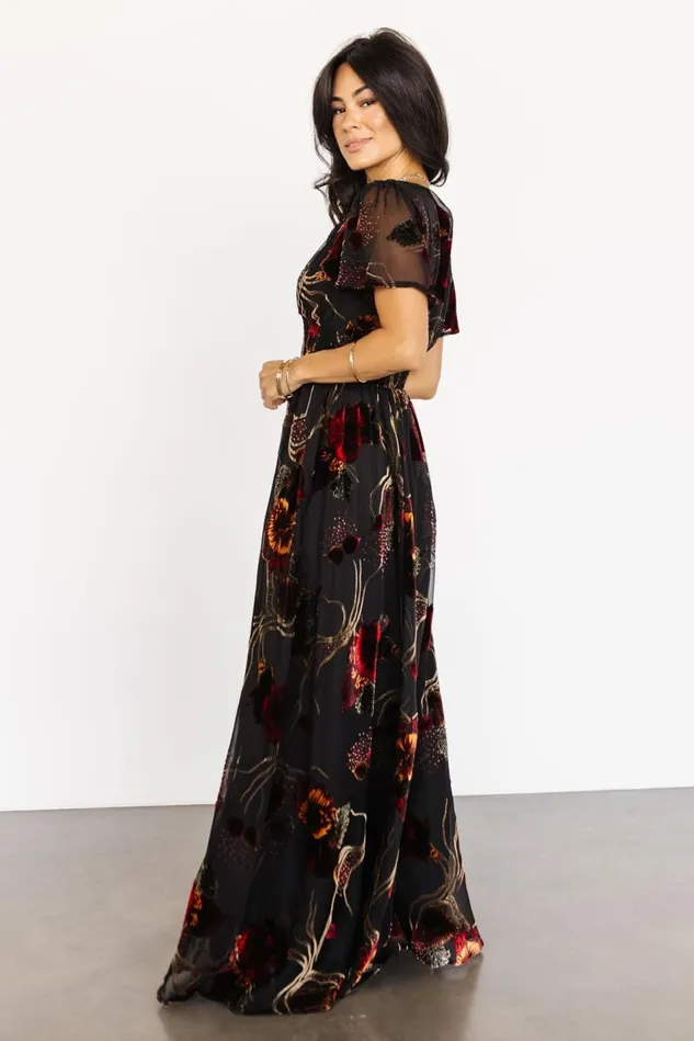 Baltic Born Wedding Guest Women Valen Maxi Dress Black Multi Baltic Born Wedding Guest Women Valen Maxi Dress Black Multi
